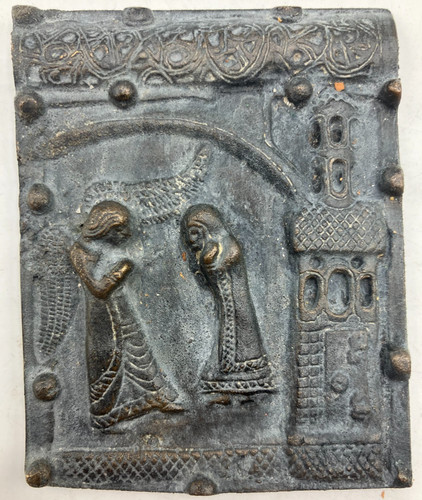 Plaque bronze miniature - en,