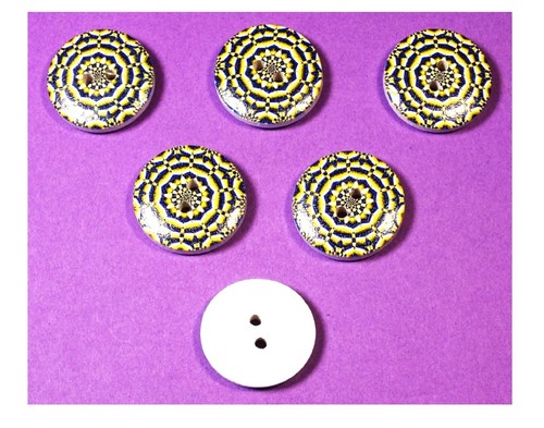 Lot boutons bois rond - boutons,