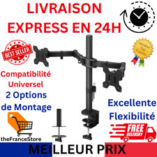 Support Ecran PC 2 pour Moniteurs de 13-27 Pouces Réglable 10kg/Bras