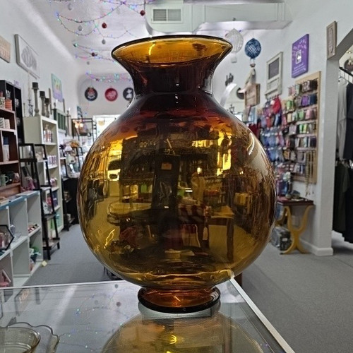 Tall amber glass terrarium - 15',