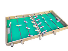 Vintage wooden foosball table, antique foldable pattern, to restore or decorate.