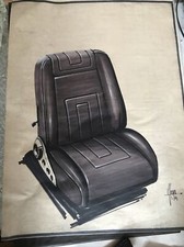 DRAWING DESIGN SEAT CITROEN PEUGEOT RENAULT STUDY DESIGN from 1974 60x42 cm