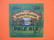 Bière dessous de Verre ~ Sierra Nevada Brassage Pâle Ale ~ Chico,California