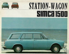 Simca 1500 Estate 1966 UK Market Sales Brochure LS GLS