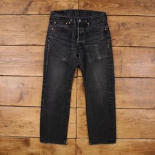 Vintage Levis 501 Jeans 32 x 28 Dark Wash Straight Grey Red Tab Denim
