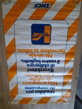 SNCF - Affiche originale de 1978 - N'oubliez pas de composter - 78 x 117 cm