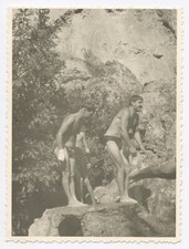 Vintage Original Photo Snapshot Men's Muscle Swimsuit - SA068