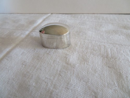 Boite argent forme ovale - argent,