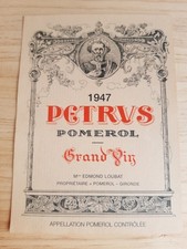 1947 Pomerol Great Wine Label Original Pomerol Wine Label Bordeaux