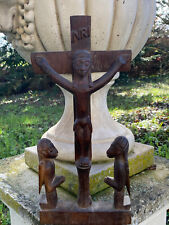 Crucifix & Tribal Art & Africa & Wood Sculpture Christ & Early 20th Century