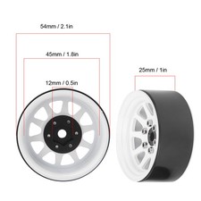 2pcs RC Beadlock Wheel Rims
