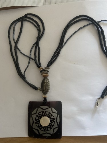 Collier ethnique pierre - collier,