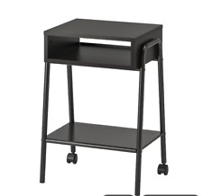 🤩 IKEA magnifique table de chevet noire à 2 roulettes H 65 cm L 45 cm et P 35 c