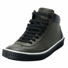 Jimmy Choo Varley Men's Leather Forest Green Hi Top Fashion Sneakers Shoes