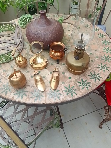Lot objets cuivre jaune ou - lot, en