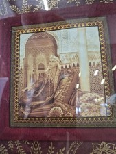 Antique Oriental Framed Photo - Woman in Traditional Costume, Decor...