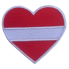 Drapeau cœur Autriche brodé