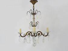 Antique Marie Thérèse 4 Light Glass Tassel Light Chandelier, Pendant, Luminaire