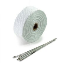 BANDE THERMIQUE 50MM ISOLANTE BLANCHE 10M COLLIERS INOX COLLECTEUR ECHAPPEMENT