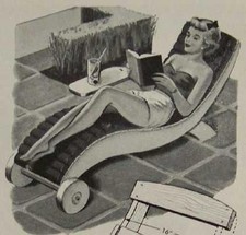 Modern Patio CHAISE LOUNGE 1956 How To Build PLANS Eames Era