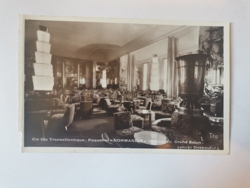 Cpa paquebot normandie un - normandie,