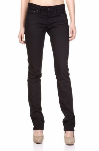Jeans noir demi curve straight