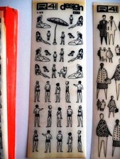 lot 3 feuilles personnages