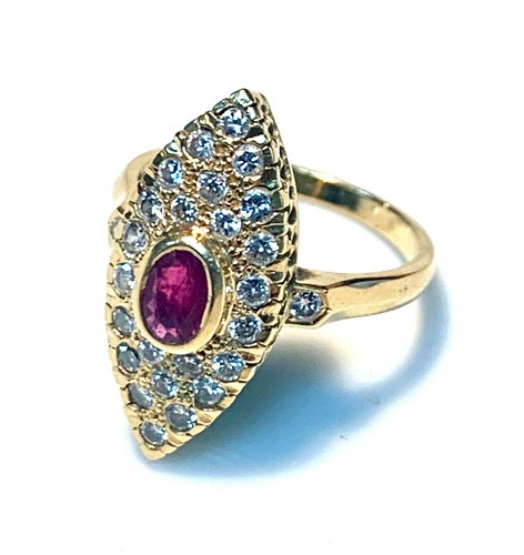 Magnifique bague marquise - bague, or