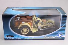 LJ197 SOLIDO PRESTIGE 118307-00 1/10 Peugeot scooter 55 TN 1952 brown beige
