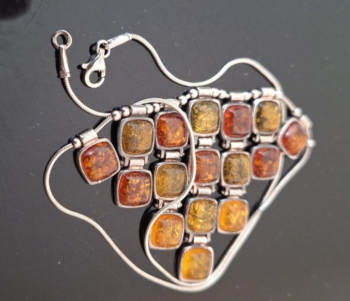 Collier vintage ambre - en,