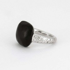 POMELLATO - CAPRI - Bague or gris, Jais et diamants