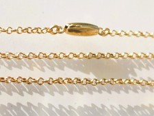 BELLE CHAÎNE JASERON ANCIENNE XIXème en OR JAUNE 18K 750/1000° / Longueur 44cm