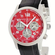 PORSCHE DESIGN Dashboard Ptc P6612 Chronograph 6612.10 Red Used Watch #91023