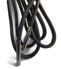 5mm Black Round Extra Strong METAL TIPPED Shoelaces - Boots, Shoes, Hiking B3G1F