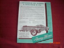 ANCIEN  PROSPECTUS   PUBLICITAIRE  EPANDEUR    MASSEY   HARRIS N° 712