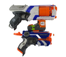 Nerf Guns Elite Strongarm Rotating Barrel 6x Dart -Firestrike with Scope 3x Dart