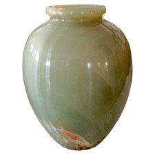 Vase En Onyx Vert Sculpture Décor Maison Design Intérieur Marbre Italien 17cm