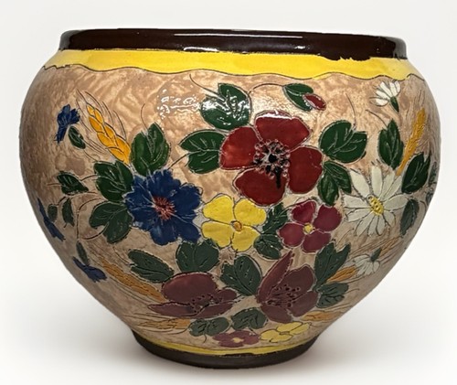 Rare vase cache pot signé - cache,