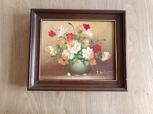 Petite huile sur toile bouquet