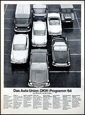 DKW program, original advertisement from 1964 with Munga, 1000 SP, F 102, F12...