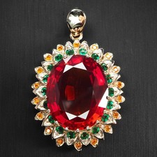 Pendentifs en argent sterling 925 et or rose brillant coucher de soleil...