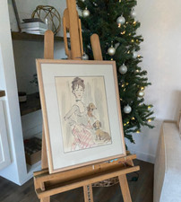 1965 Original Philippe Henri Noyer Signed Original Watercolor "The Ballet Ball"