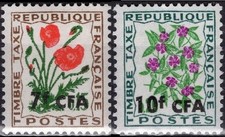 REUNION CFA taxe 50 54 ** MNH