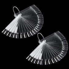 Lot de 100 Nuancier Ongle Transparents Presentoir Ongles Nuancier avec Boucle...