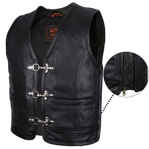 Gilet biker homme cuir - biker,