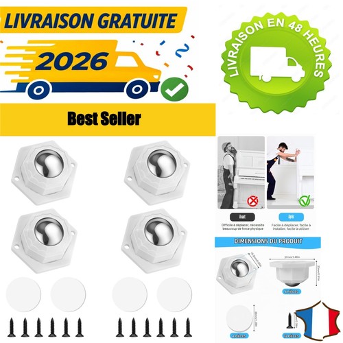 Roulettes pivotantes - 4,