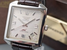 Longines Ultra Chron Automatic Square Men's Watch Vintage 32mm with box