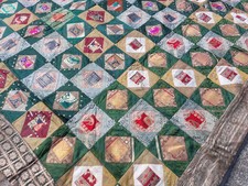 Dessus de lit Soie Patchwork