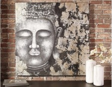 Signature Design by Ashley Donar - Silver Finish Bouddha Abstract Wall Art 40”