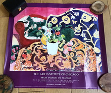 1990 Art Institute of Chicago Poussin To MATISSE Exhibition Poster 73x66 Cm